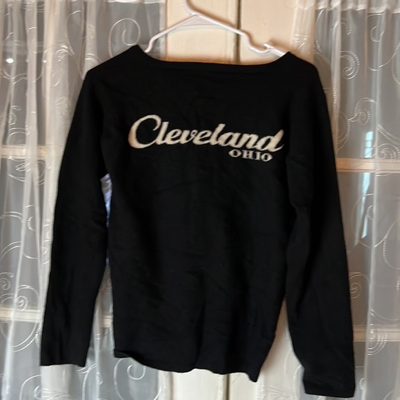 lounge lizard japanese Sweater  Men’s Size 2 Black Cleveland Ohio Wool/Cashmere - Picture 2 of 6